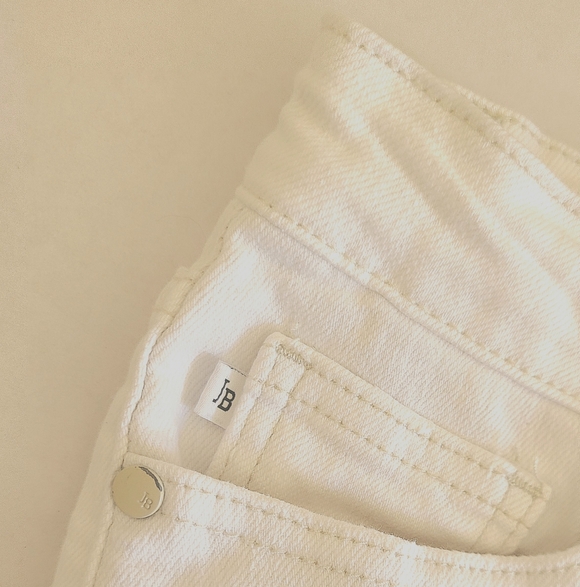 Judy Blue Wide Leg Crop 5 Button Fly Jeans White Sz 3/26 - Picture 11 of 16